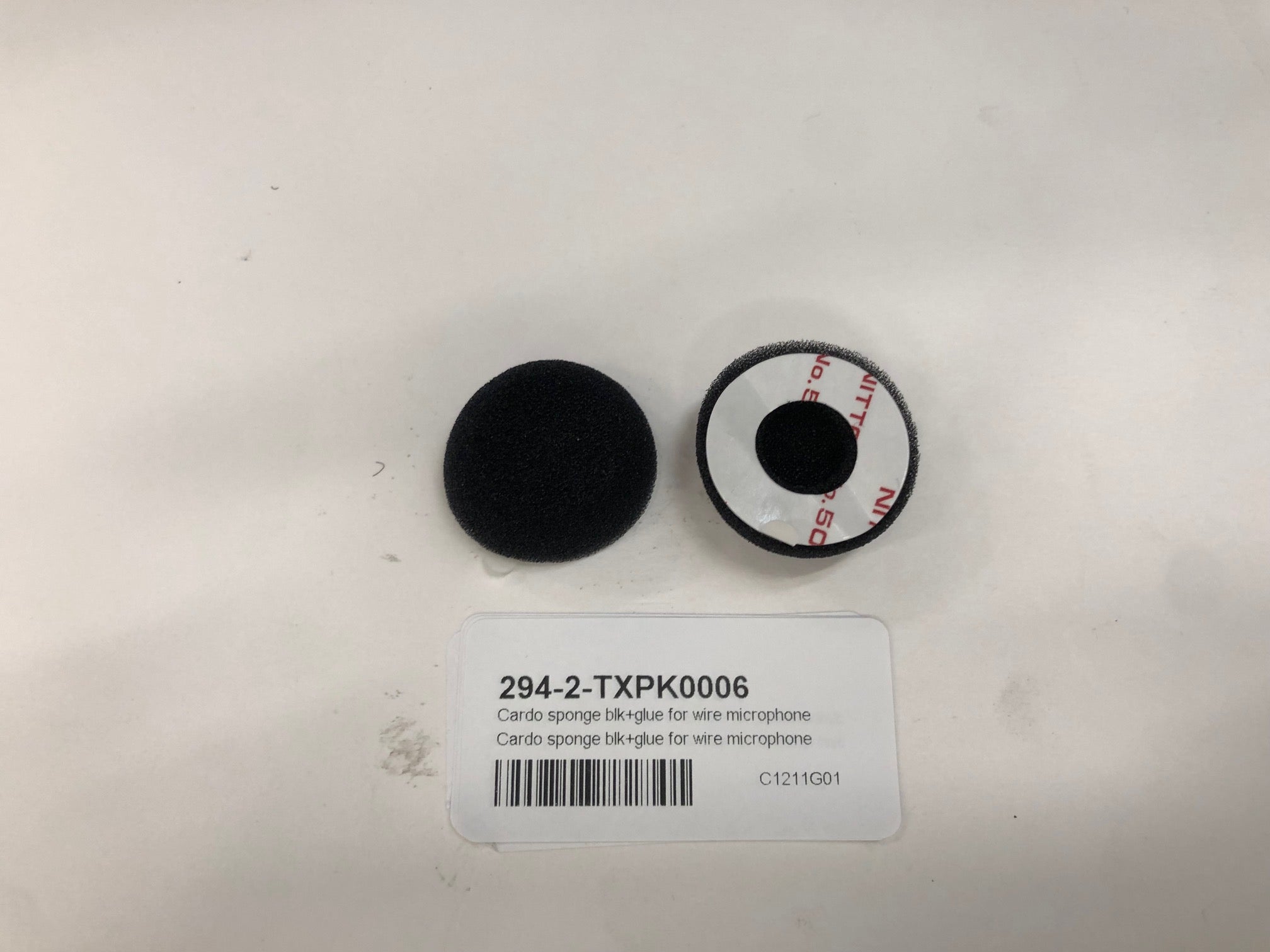 Sponge blk+glue for wire microphone
