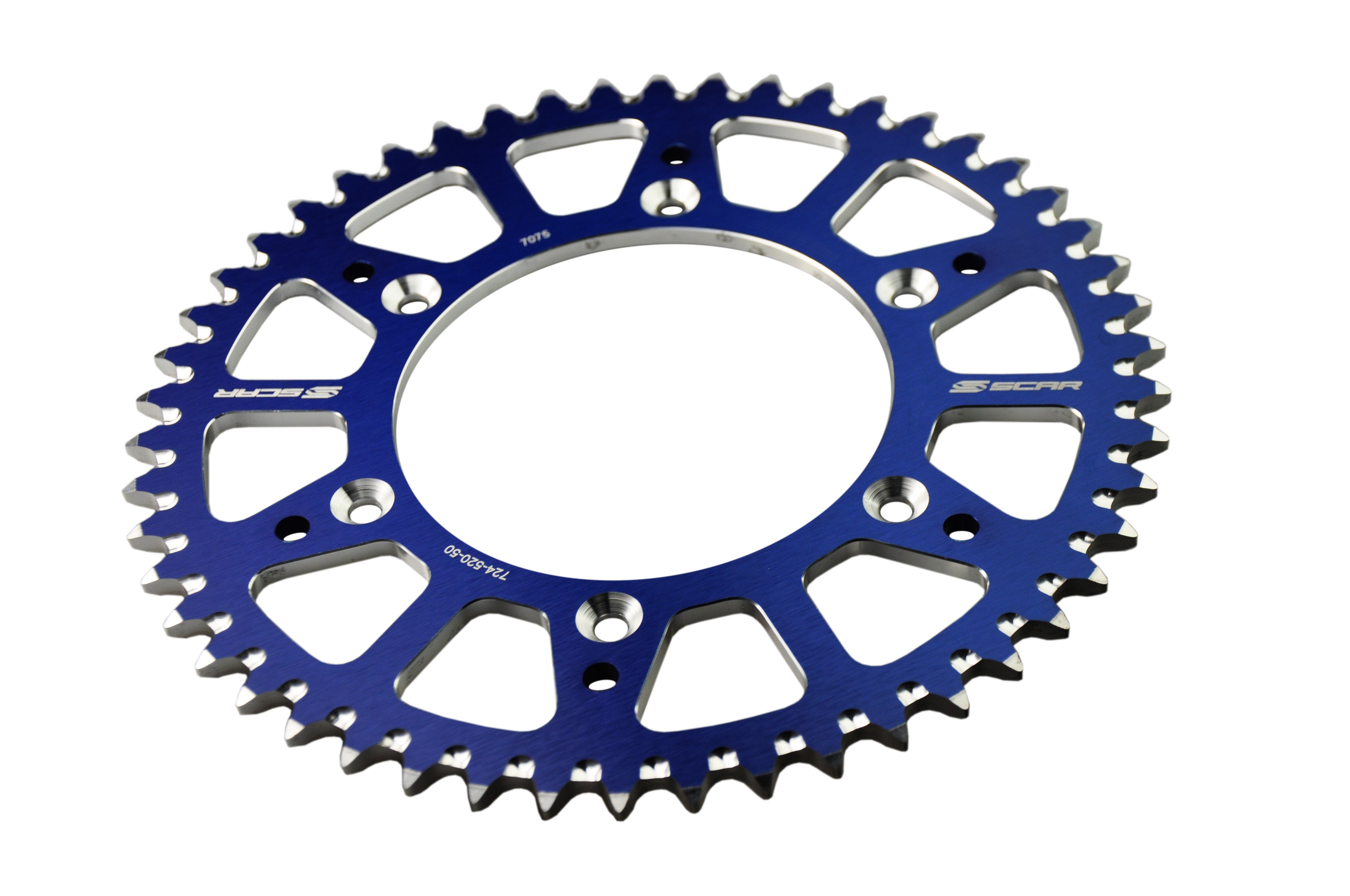 Scar Alu Sprocket - HUSQVARNA 125-530 HUSABERG - 51 Teeth - Blue color