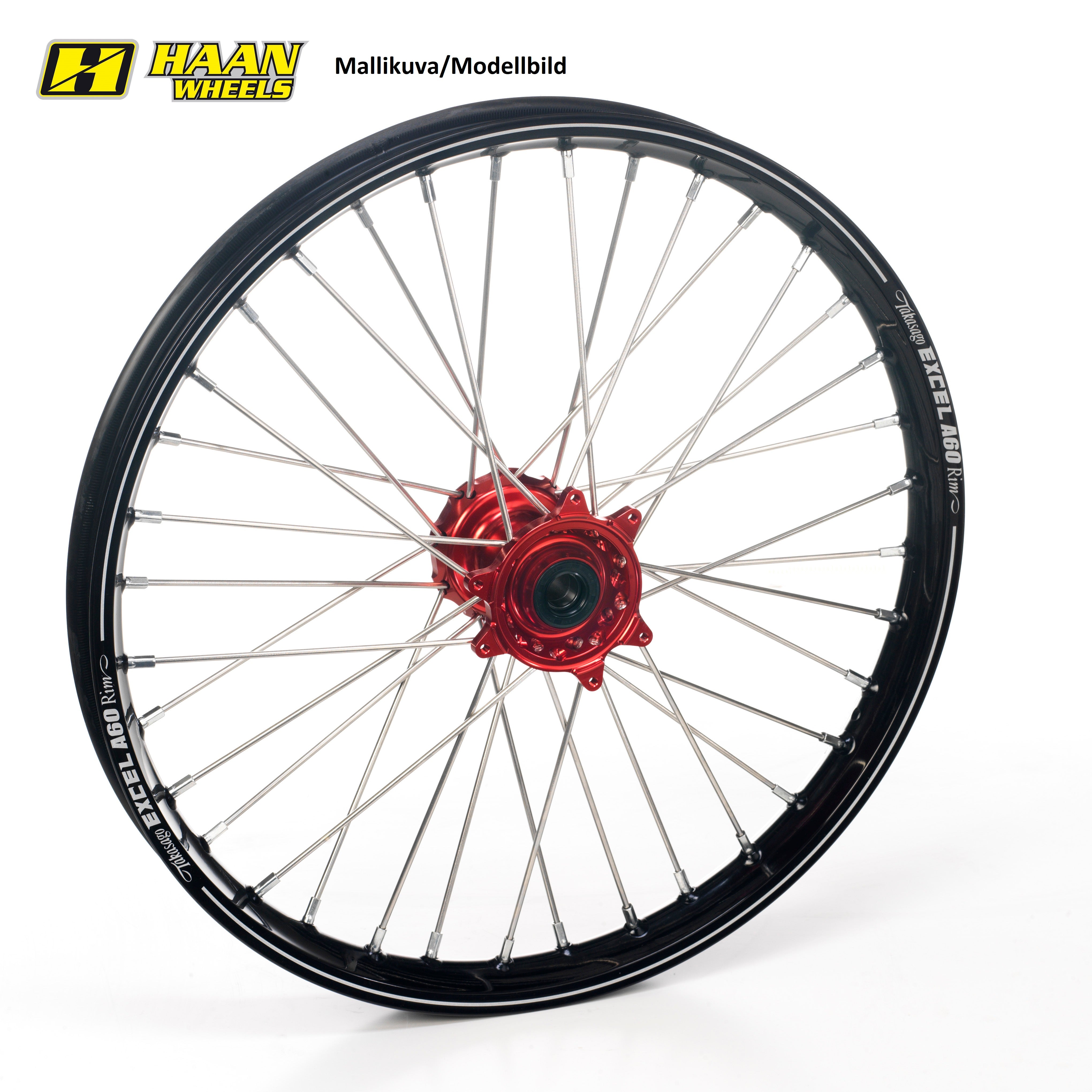 * Haan wheel CR 125/250-CRF 250/450 95-15 21-1,60 RED HUB/A60 RIM