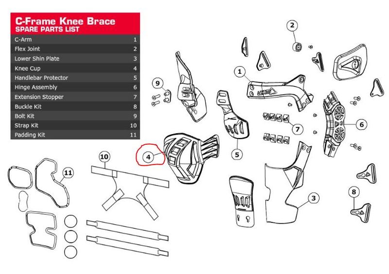 Knee cup C-Frame