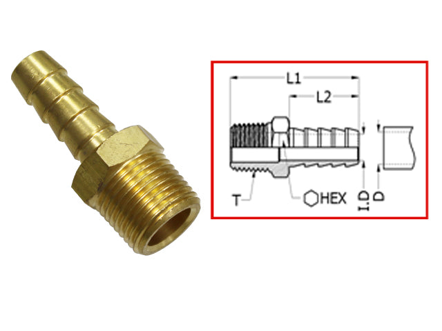 SeaX, polttoaineliitin Universal 3/8 NPT x 3/8