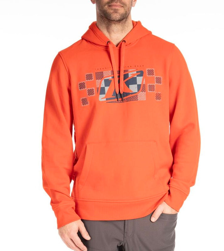 Checkered Banner Пуловер с капюшоном