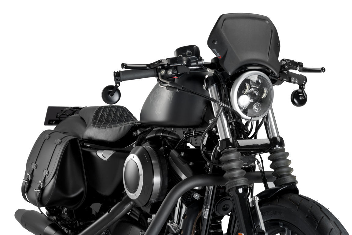 Puig Aluminium Front Plate For Harley Davidson C/Black