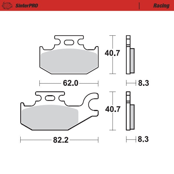 Moto-Master Brakepad Suzuki: LTA 700 / 750 Kingquad  right