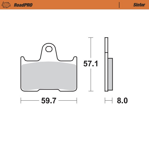 Moto-Master Brake pad RoadPRO Sinter rear