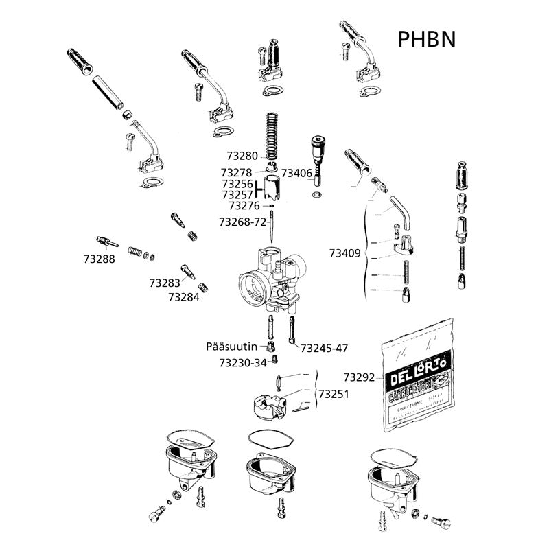 Dellorto Ryyppysuutin, # 55, Dellorto PHBN , PHVA