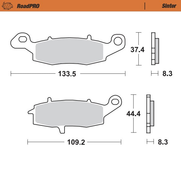 Moto-Master Brake pad RoadPRO Sinter rear