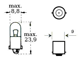 Polttimo 12v 2w Ba 9s