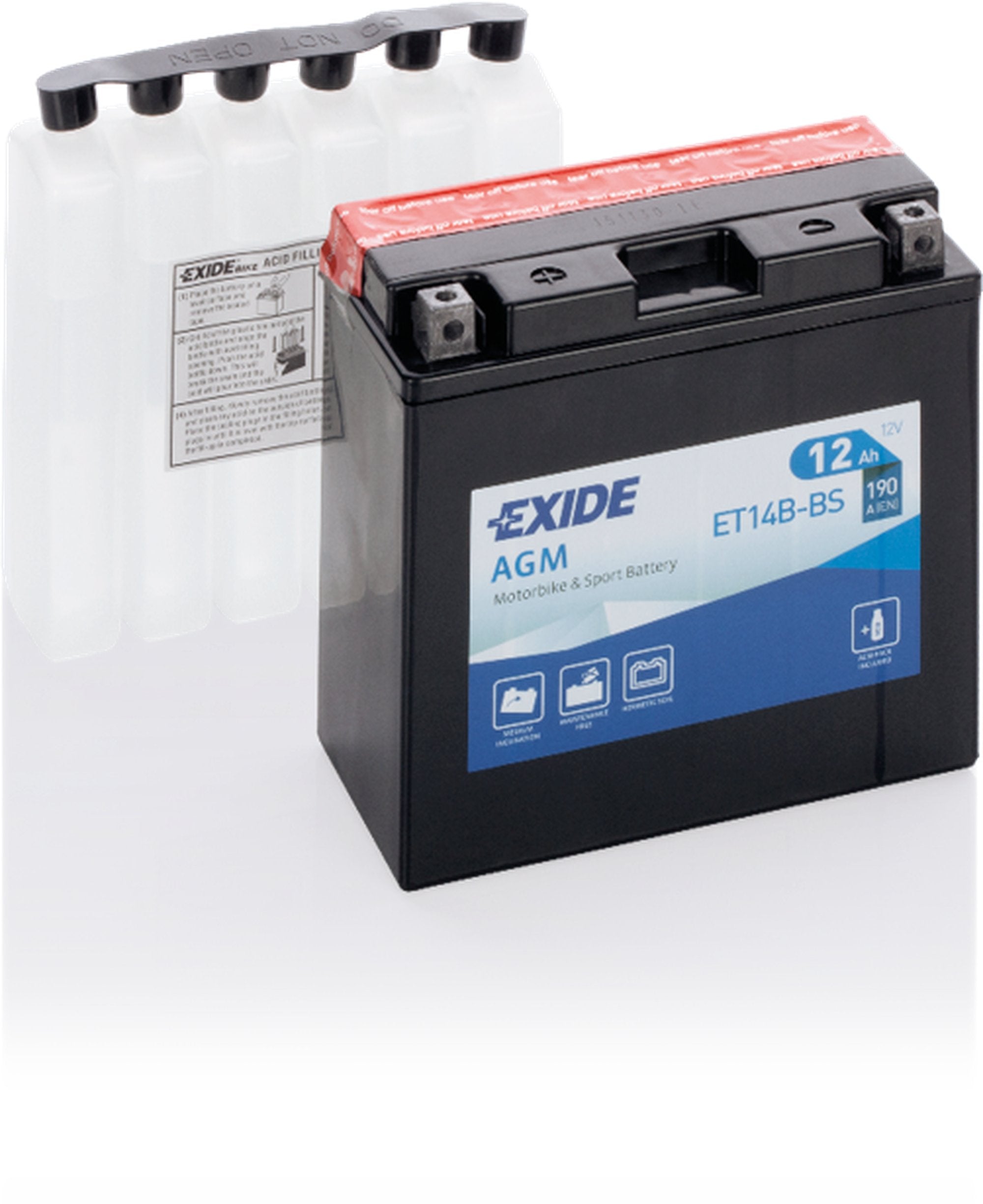 Exide akku ET14B-BS sis.happopatruunan