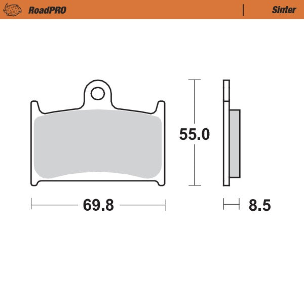 Moto-Master Brake pad RoadPRO Sinter front