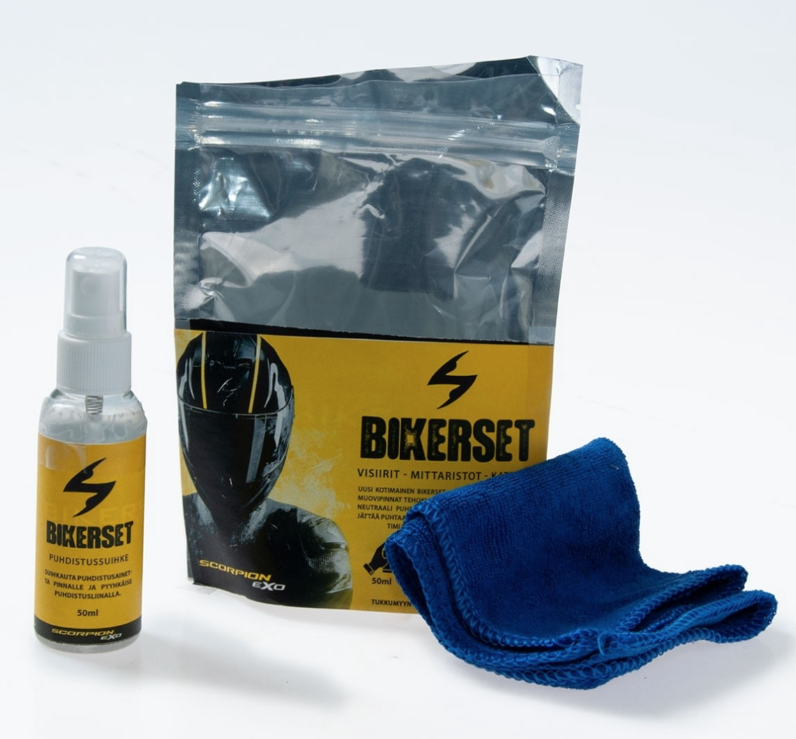 Visiirin puhdistussetti Bikerset