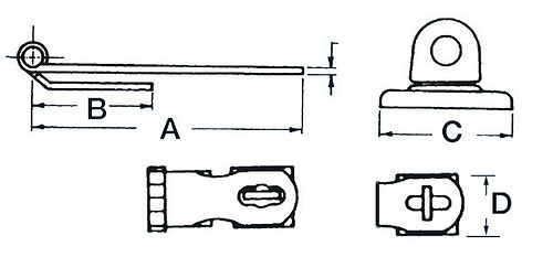 Kansilukko 64x29mm