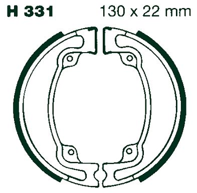 AIR Bromsbackar H 331 130x22mm parvis