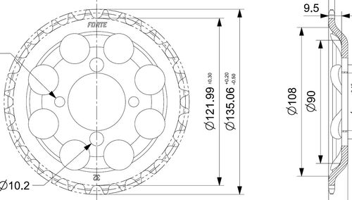 Forte Takaratas, 33 hammasta (415), Solifer SM 71-80 - Maillard