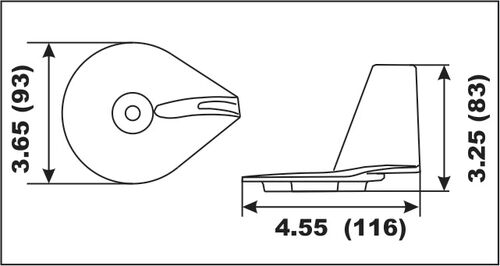 Perf metals anodi evä Mercury 25-50HP