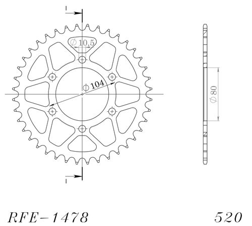 Supersprox Teräs takaratas 1478.40