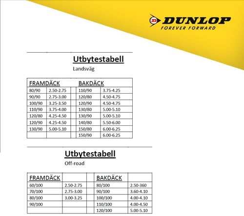 Dunlop Sisärengas 60/100-12 TR4 (MX 2,5mm)