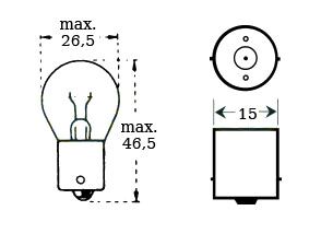 Polttimo 6v 15w Ba 15s